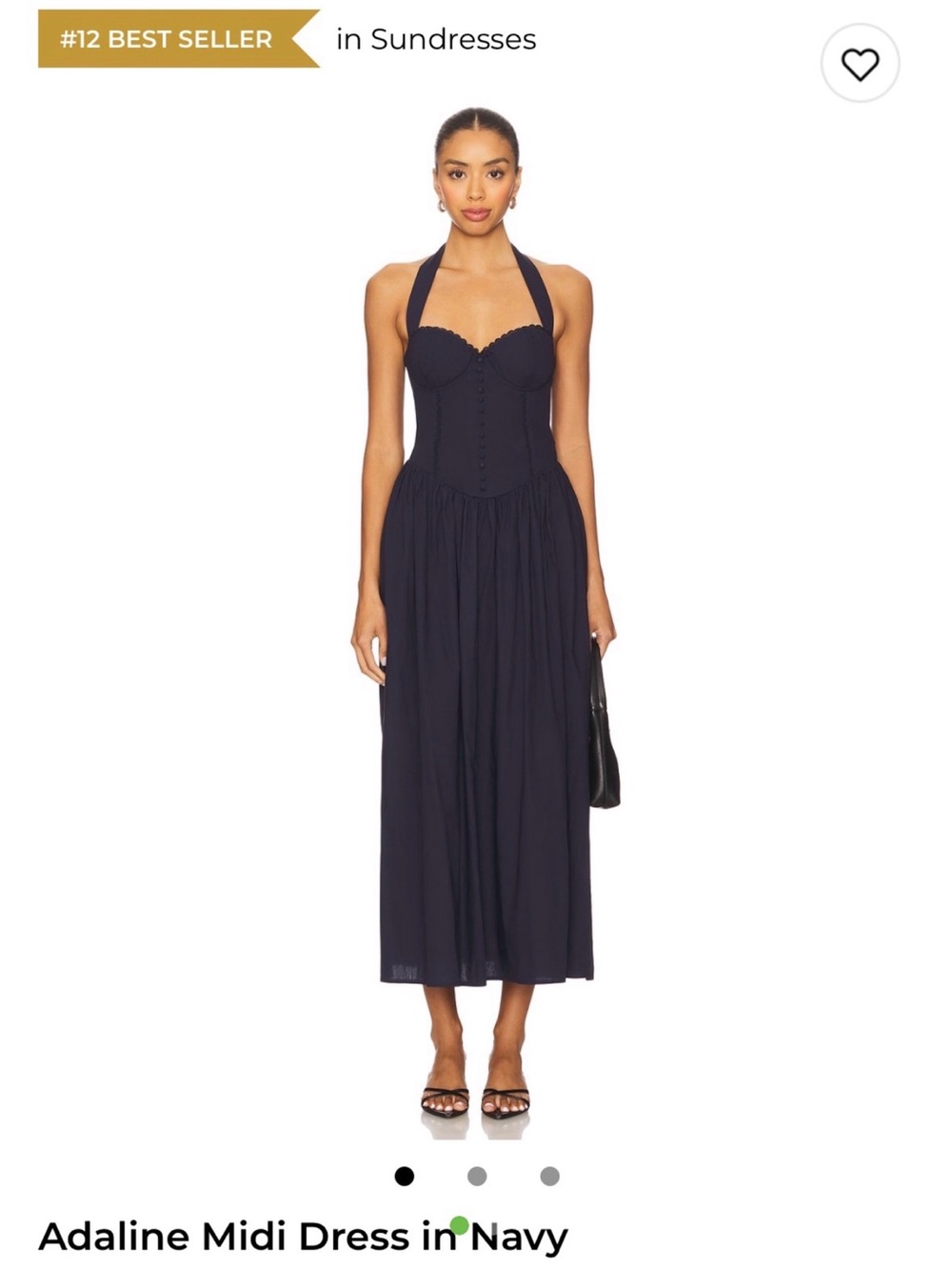 Runaway the Label Adeline Midi Dress in Navy